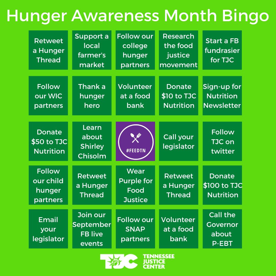 Don’t forget to  #ThankaHungerHero like your local farmers market to mark off a box on our  #HungerActionMonth bingo! Even a RT of this thread counts for the Bingo game!