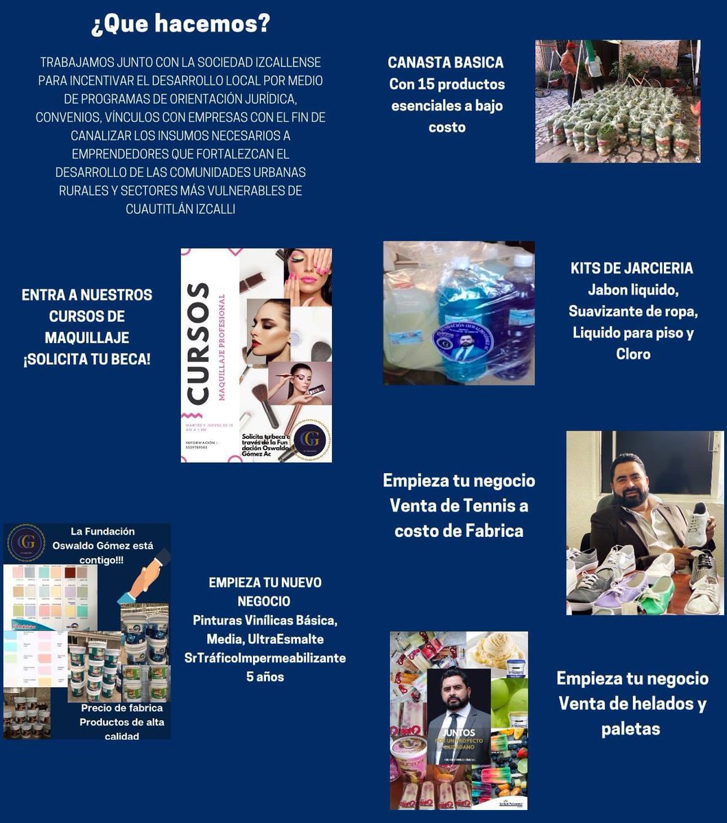 fundacionogg's tweet photo. Fundación Oswaldo Gómez A.C
En apoyo a tu economía el Presidente de la Fundación pone a disposición planes para #emprender tu #propionegocio, #calzado para dama, caballero y niñ@, a un bajísimo costo para que pongas a la #venta por gran volumen. https://t.co/8zGxBXHtK5