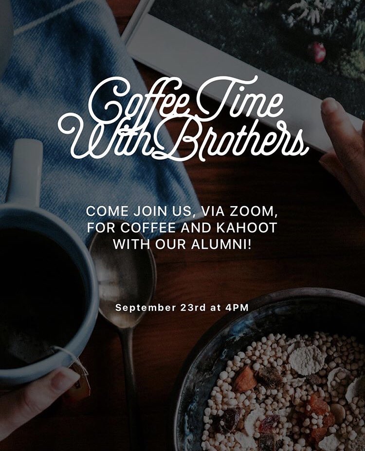 deltasigcap's tweet photo. Hey brothers!
Who doesn’t love coffee, Kahoot, &amp; alumni??☕️
Join us via Zoom next Wednesday!🖤 https://t.co/K2QIWQObAa