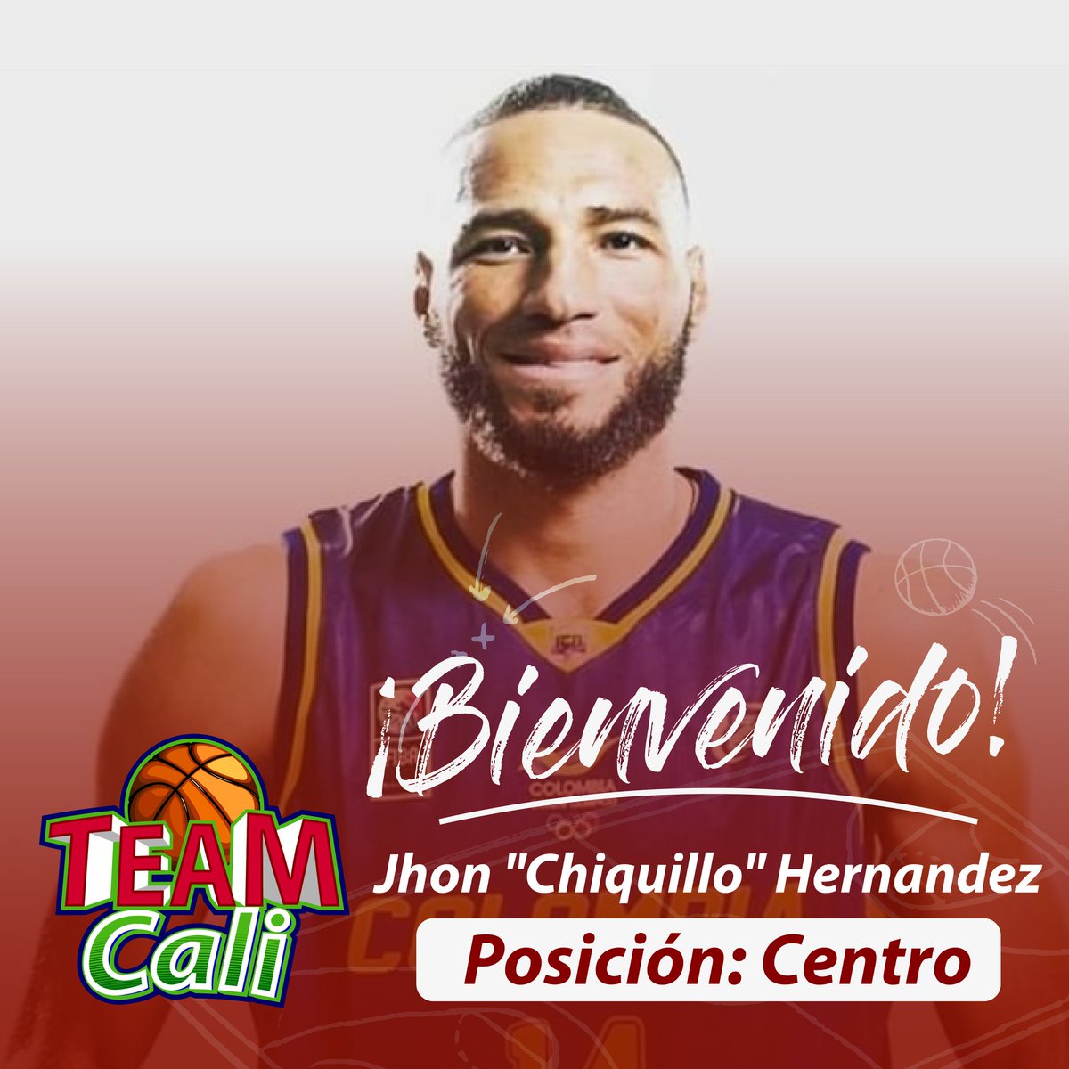 NO PARAMOS! 

Bienvenido Chiquillo Hernandez 🔥🏀💪

Sin duda alguna uno de los jugadores mas aguerridos y con mayor actitud del pais. Un gigante que con su animo y destreza protegerán la pintura de nuestro equipo.

Bienvenido Chiquillo! ⛹️‍♂️🏀