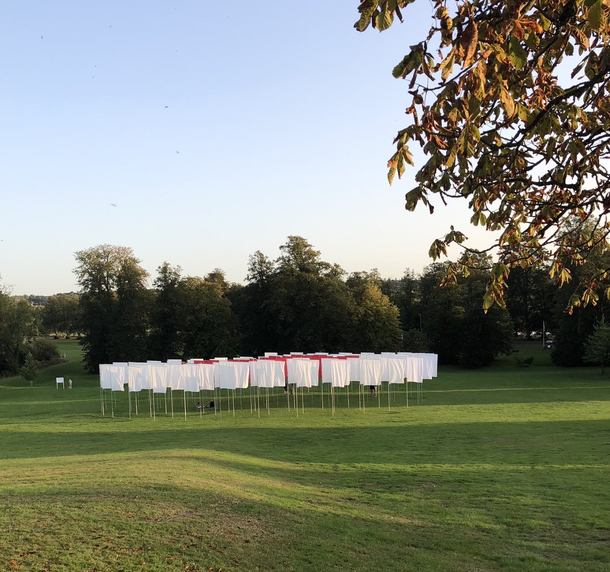 LizzyHayes4's tweet photo. Beautiful evening to experience @cornexchange’s presentation of art installation, #InMemoriam. If you’re in or around #Newbury this week, go take it in. https://t.co/40Ej12pWZU