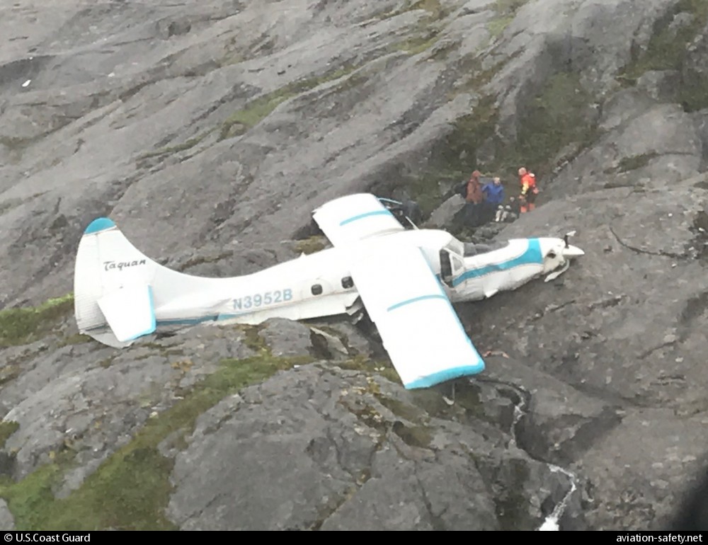 An Alaska Crash Story #5Taquan Air FAR Part 135 air taxi & commuterJuly 10, 2018 10 injuries PIC total time 27,400 hrs; 360 hrs make/model DHC3T N3925BJumbo Mountain - 9 miles east of HydaburgInvestigation closed. /1
