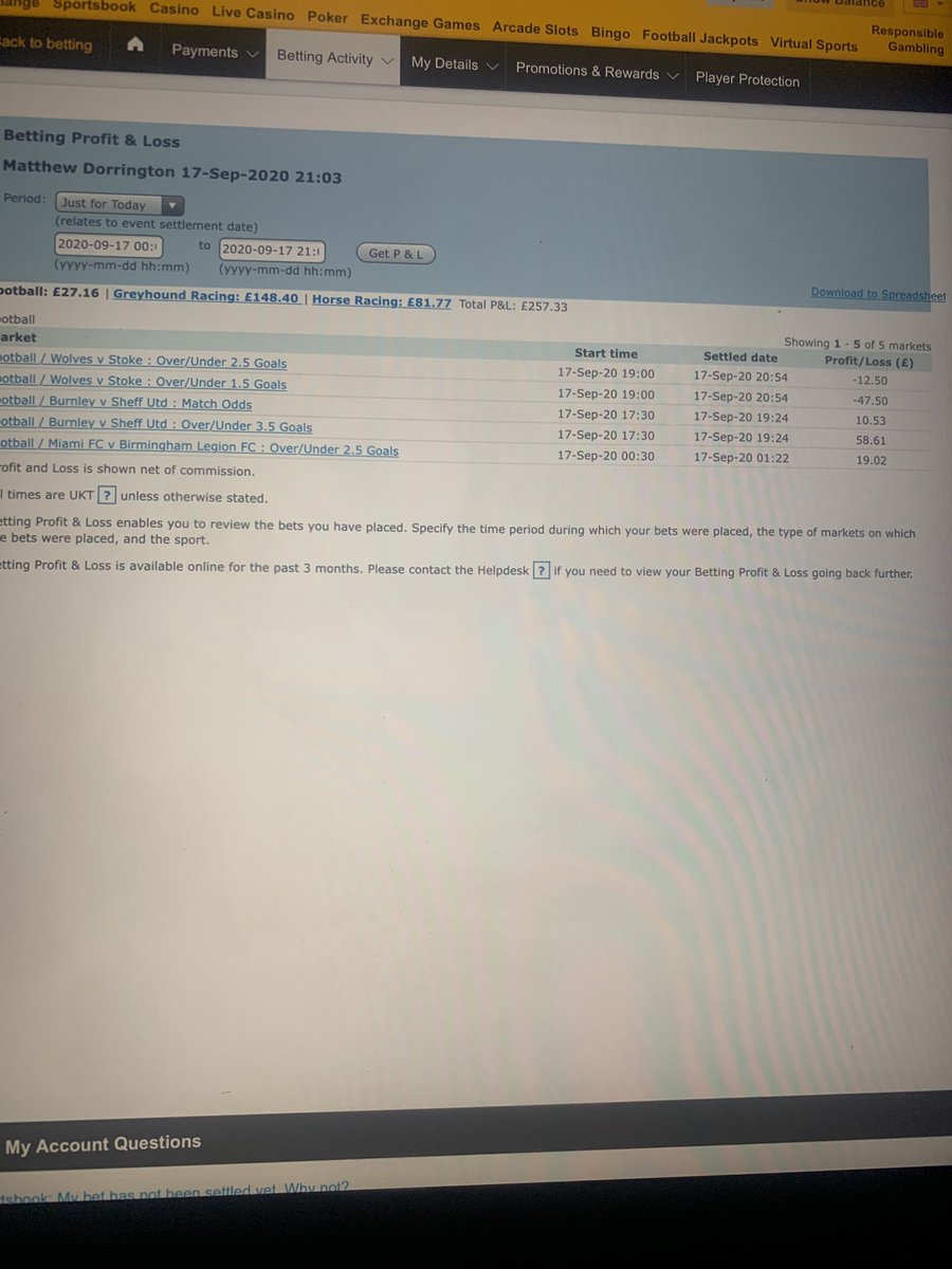 SignalsSports's tweet image. Not an ideal finish to the day on the wolves game, but I have finished on +£257