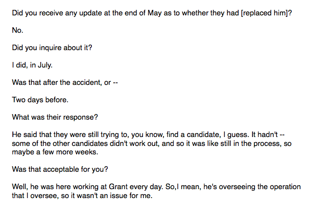 In his interview with the NTSB, the Grant POI said the DO told him in May that he was being replaced at Taquan, so he was unconcerned. He didn’t follow-up much to make sure that was happening. He never spoke to the Taquan POI. /11