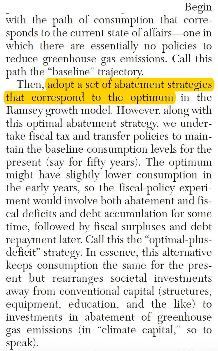 And that is exactly what Nordhaus says is possible, given that his model—or, rather, his *use* of his model—identifies some degree of mitigation above the current amount as “optimal”. This is from his review of the _Stern Review_ (p. 695).  http://www.colby.edu/economics/faculty/thtieten/ec476/Nordhaus.pdf