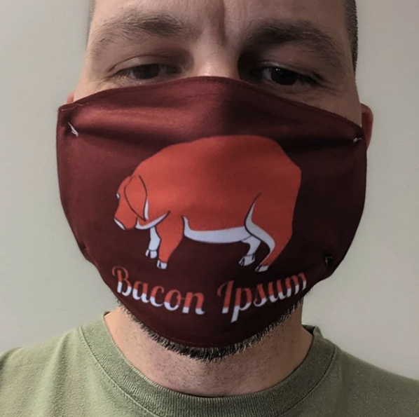BaconIpsum's tweet photo. New mask, felt meaty, might delete later https://t.co/tqdY8znraR