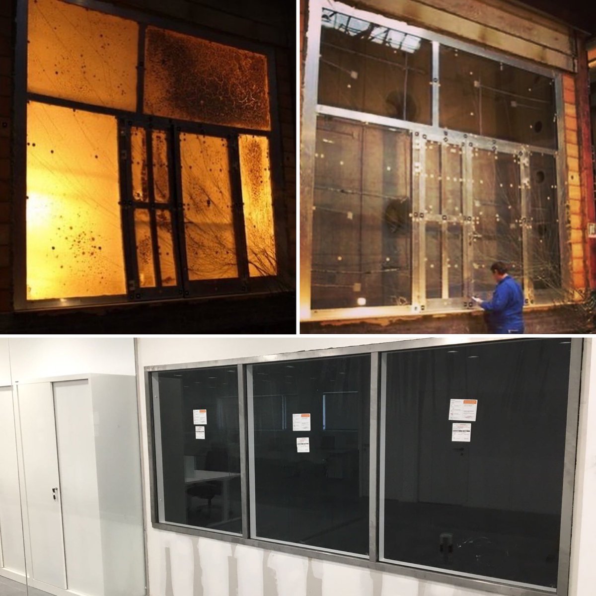 AislamientoFV's tweet photo. Así certificamos nuestros sistemas contra el fuego en laboratorios. Si, literalmente, los dejamos arder durante horas 🔥 👨‍🏭 https://t.co/iUAYJuADwl