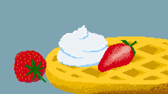 _sandoval971_'s tweet photo. Mini-Pix2 challenge of @Pix2getherEvent - Waffle Edition

#pixelart #minipix2 https://t.co/R9z8KMB6Je