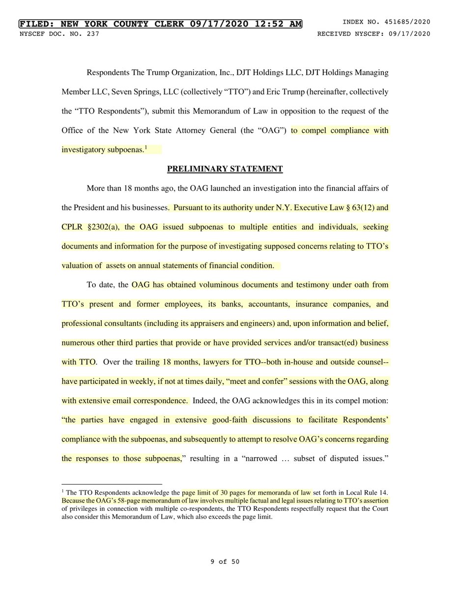 Oh come on  @EricTrump no one believes you and the whole categorical attorney client privilege Meet Crime Fraud asshole bc the easements are just part of the  @Trump fraud nonsense Index # 451685/2020Type it in http://iapps.courts.state.ny.us/iscroll/ like unicorn glitter https://iapps.courts.state.ny.us/fbem/DocumentDisplayServlet?documentId=dhMt5FUtfI3qtgTFZVwwKw==&system=prod