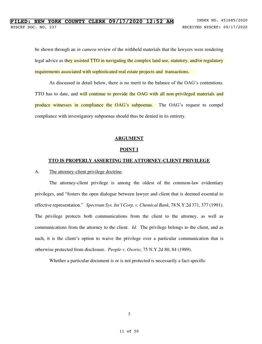 Oh come on  @EricTrump no one believes you and the whole categorical attorney client privilege Meet Crime Fraud asshole bc the easements are just part of the  @Trump fraud nonsense Index # 451685/2020Type it in http://iapps.courts.state.ny.us/iscroll/ like unicorn glitter https://iapps.courts.state.ny.us/fbem/DocumentDisplayServlet?documentId=dhMt5FUtfI3qtgTFZVwwKw==&system=prod