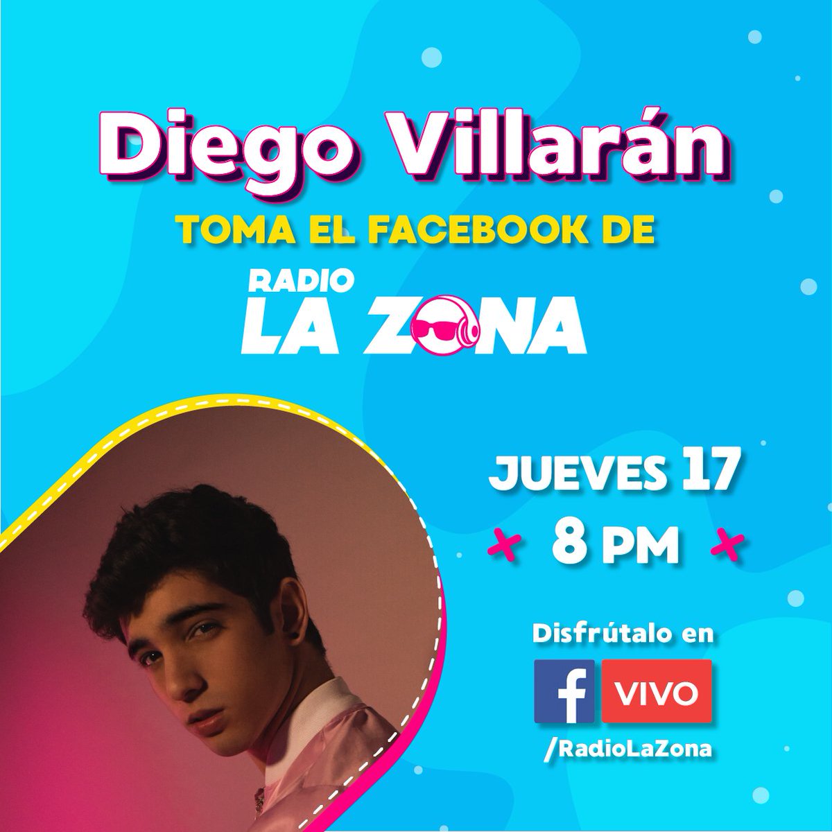 RadioLaZonaFM's tweet photo. 🔥¡HOY HOY HOY!🔥 @DiegoVillaran_ toma las redes de RADIO LA ZONA listo para responder y cantar con sus fanátic@s 
➡Engánchate desde las 8 p.m en nuestro FB: https://t.co/x9wbeB9cU9 https://t.co/NMdj95TBze