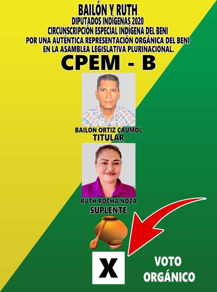 izurietaef's tweet photo. En el departamento del Beni la Central de Pueblos Étnicos Mojeños del Beni CPEM-B participará con sigla propia para llevar un representante orgánico a la Asamblea legislativa Plurinacional. #VotoOrgánico #CPEMB https://t.co/ddzKBgfrWC