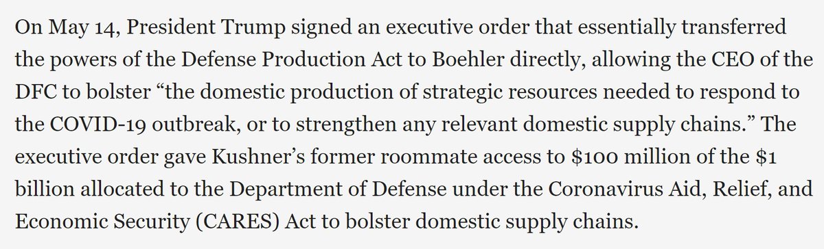 After a back-and-forth among officials from the Departments of State, Treasury, and HHS, the language was struck. One official said, “We are exceedingly careful because we don’t know what in the blazing [hell] DFC is. We find it inserted in the most bizarre places.”