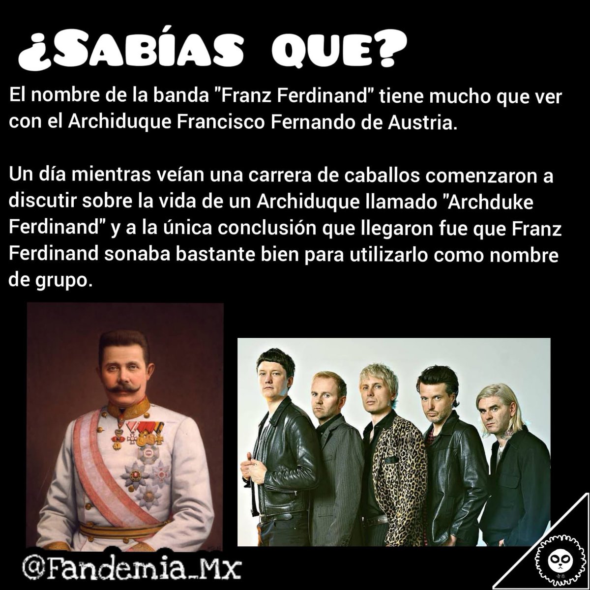 Fandemia_Mx's tweet photo. Es impactante como muchos nombres de grandes bandas surgen de una manera muy random, aquí tenemos un ejemplo en este #DatoFan 🕺🏾

¿Ustedes cómo le pondrían a una banda? 😅 https://t.co/Ca8TWAgvBX