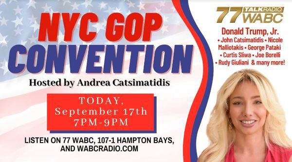 Catch Chairwoman @AJ_Cats_ on @77WABCradio TONIGHT for the NYC GOP Convention from 7-9pm. Listen at wabcradio.com.