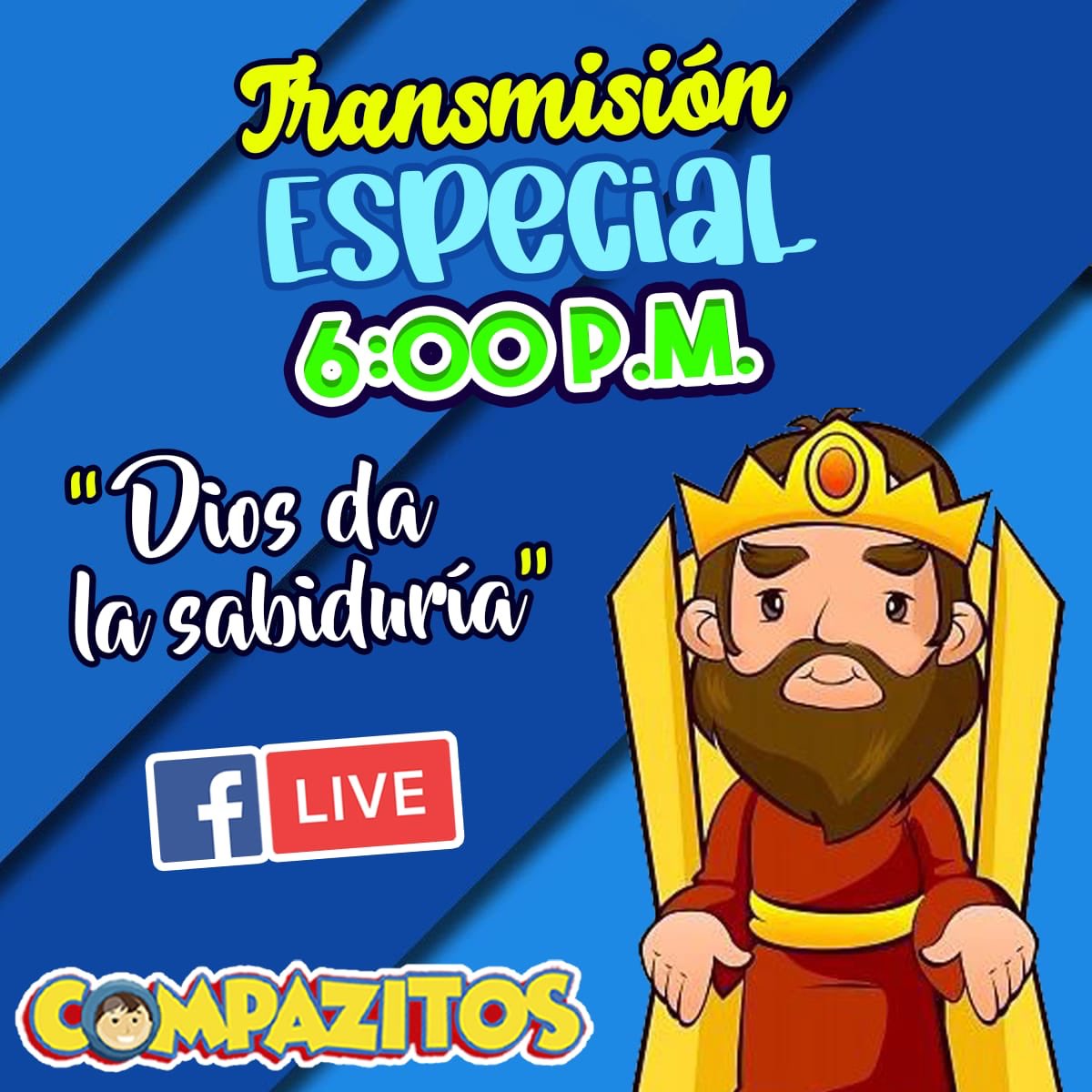 COMPAZITOSkids's tweet photo. Hoy es nuestro Jueves mi domingo entre semana 🎉🙌🏻🙏🏻❤️💕 Los esperamos en nuestro culto infantil a las 6:00 pm desde Facebook de @iglesiacompaz será un momento muy especial donde juntos vamos alabar y a exaltar a Dios ¡No te lo puedes perder! 
@pastorvladimir
@pastoracompaz https://t.co/Zh8m63XqFB