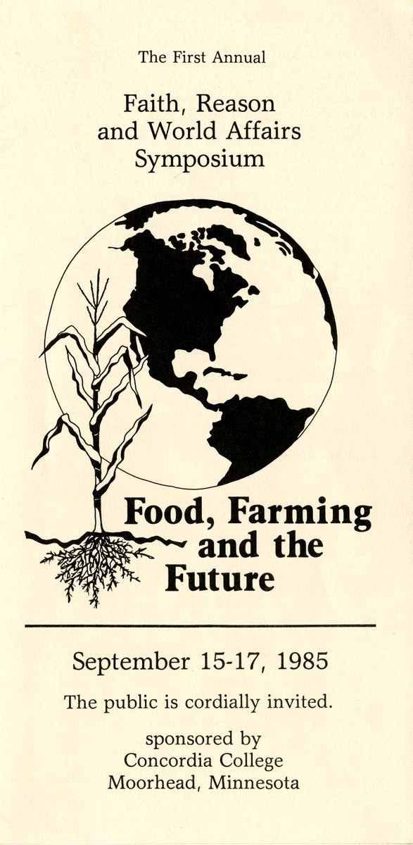 CordArchives's tweet photo. It's the 35th anniversary of the Faith, Reason and World Affairs Symposium! Symposium began in 1985 with the theme "Food, Farming and the Future." https://t.co/zccDGxUwFI