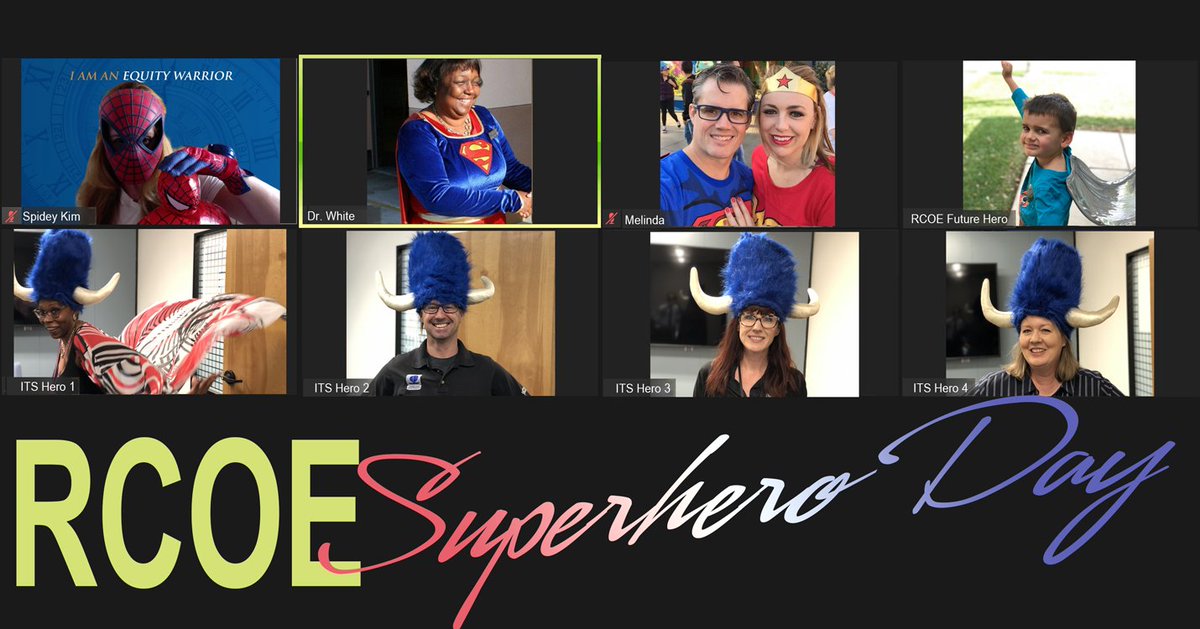 RCOE's tweet photo. The Super Power 💪we are seeing from @lasselleVVUSD has called our #SpritDay Challenge into ACTION ⚡🕷️🦸🏻♂️ 🦸🏽♀️!! From our leader @RivCoSchoolSupt to our unique ITS heroes from ancient Bedrock, we see you #lassellestrong! https://t.co/qUPVYB2RgE