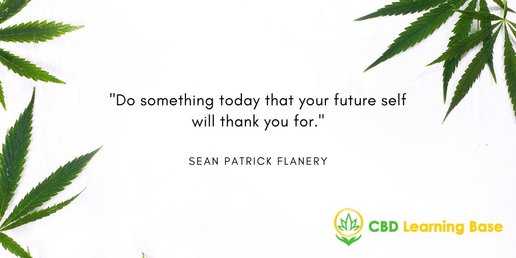 CBDLearningBase's tweet image. “Do something today that your future self will thank you for.”
― Sean Patrick Flanery #cbdlearningbase #cbd #selfcare #qotd