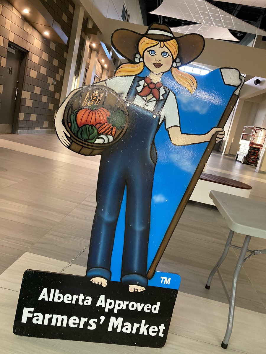 ColdLakeAg's tweet photo. Cold Lake Farmers’ Market open in 30minutes for a super local and fresh shopping experience. Follow your nose &amp; the arrows! ➡️🥒🥕🥟🍪 https://t.co/UsZWa1GHXg