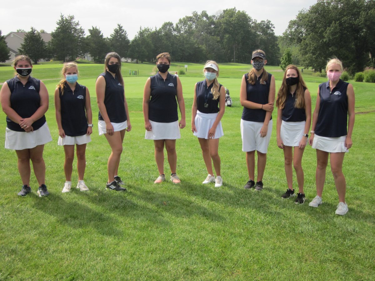 THSGirlsGolf's tweet photo. The Lady Wolves' JV squad had a fun &amp; competitive round of golf at the Holt JV tourney today. The team finished in third place. Scoring points for the Wolves were Sydney Tucker, Emily Winkler, Chloe Eves, &amp; Taylor Reiter. Eves and Reiter impressed in their first-ever tournament. https://t.co/1LwANe6ccA