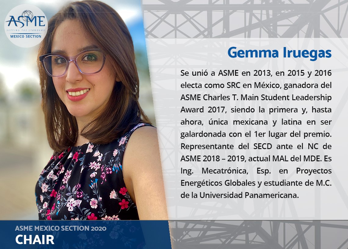 ASMEMexico's tweet photo. Les presentamos a nuestra líder del equipo de voluntariado ASME México. Creemos que el trabajo en equipo crea lazos fuertes para crear equipos efectivos!😁👷‍♀️👨‍🦰👍
#ASME #asmemx #ingenierosmexicanos #Engineering https://t.co/t7qGsj43o3