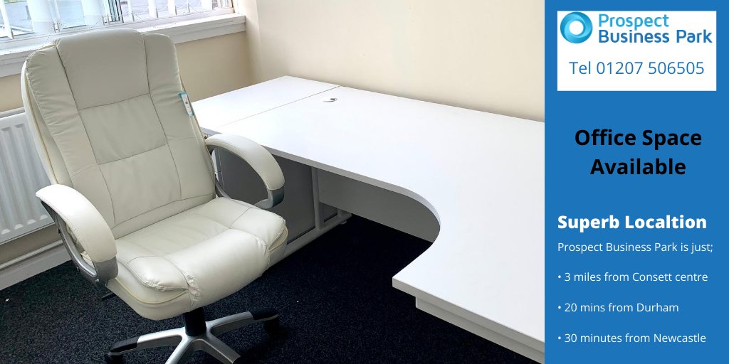 ProspectBizPark's tweet image. Office Space Available in Consett area!

We are 3 minutes from Consett centre.
We offer easy in, easy out terms.
Free Parking.
Recently decorated and furnished offices.

Call us to arrange a viewing on 07783 672 262.

#Consett #officespace #CoDurham #officetorent