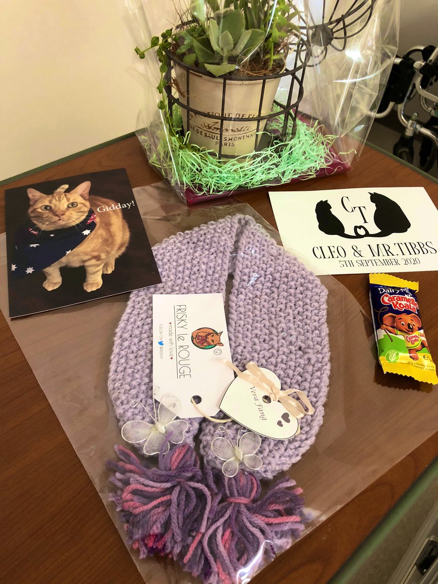 Thank u for all ur kind msgs. am still in the hospital&need to stay here for 2 more weeks. So I can't meet Mi yet..Missing her lots.
But I received Mi's beautiful bridescarf yesterday. It's very pretty.I'm sure it suits Mi. Many thanks to @frisky9&the #friskyscarfarmy. Mi's mum x https://t.co/JXMFS4Sys1