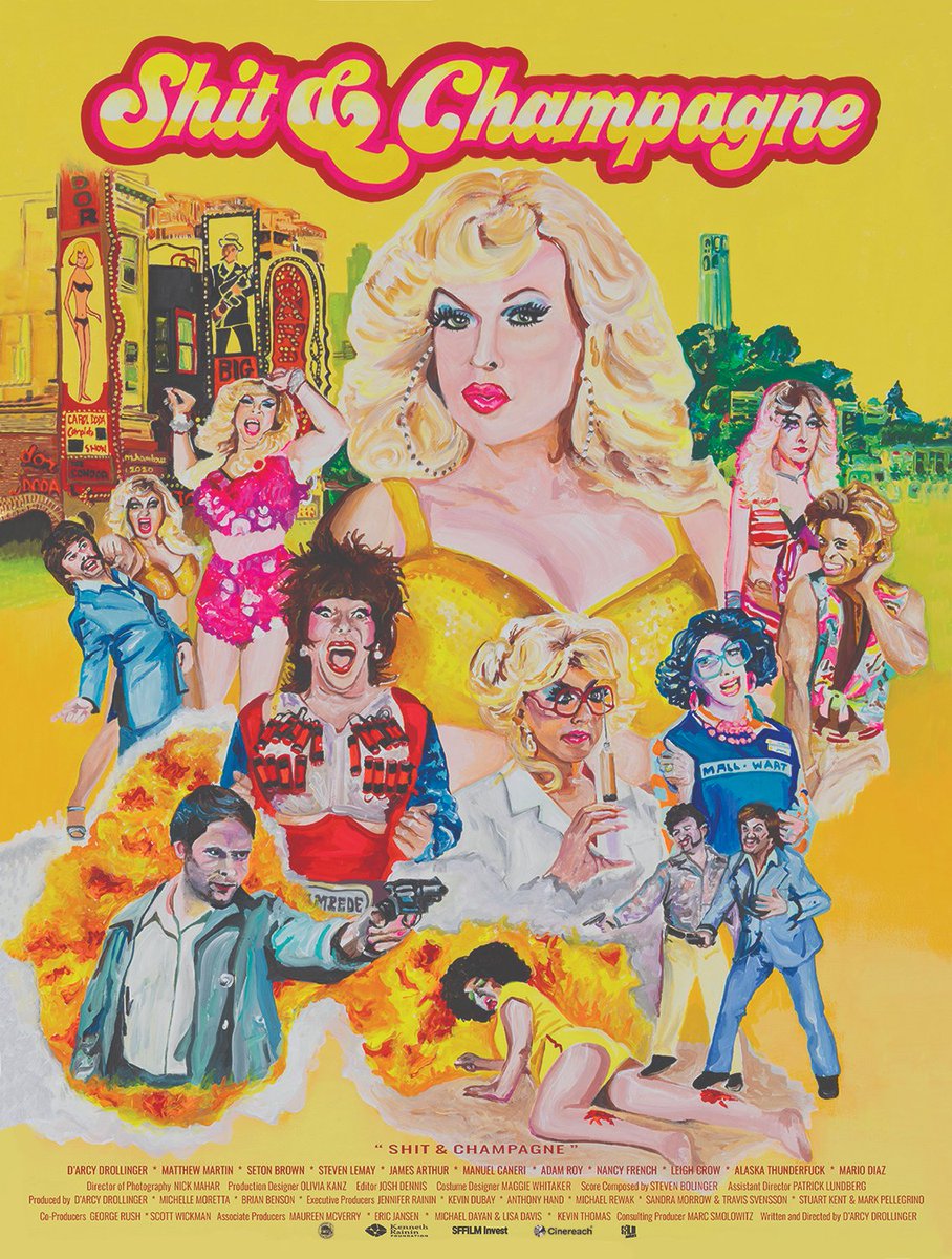 13thGenFilm's tweet photo. WORLD PREMIERE TONIGHT! See SHIT & CHAMPAGNE at the drive-in at 7:30pm! Get in the spirit w/ the Official Drive-In Movie Poster designed by Mr. Means, painting by Michael Hambouz! ✨💄✨
There are a few tickets left! 👉 https://t.co/Iiy93371Ej
#FL44 #SanFrancisco #SF #campy https://t.co/gzMsBKdKz9