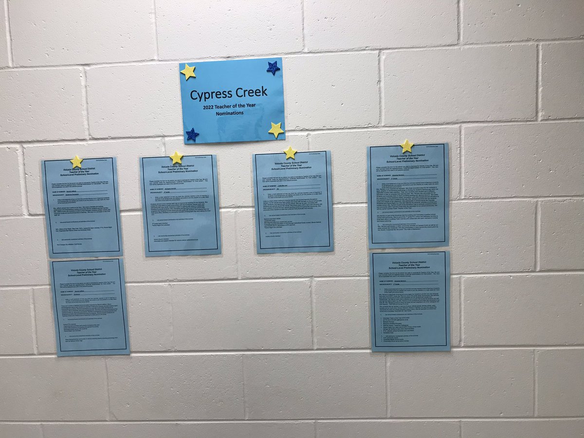🌟Congratulations to our 2022 CCE TOY nominees <a href="/MrsJefferisCCE/">Rachel Jefferis</a> <a href="/Krivichteach/">Kimberly K.</a> <a href="/servnsurfpro/">Linda McLean</a> !!!  You are such an inspiration and blessing to our students, families and staff!!🌟<a href="/cypresscreekvcs/">Cypress Creek</a>