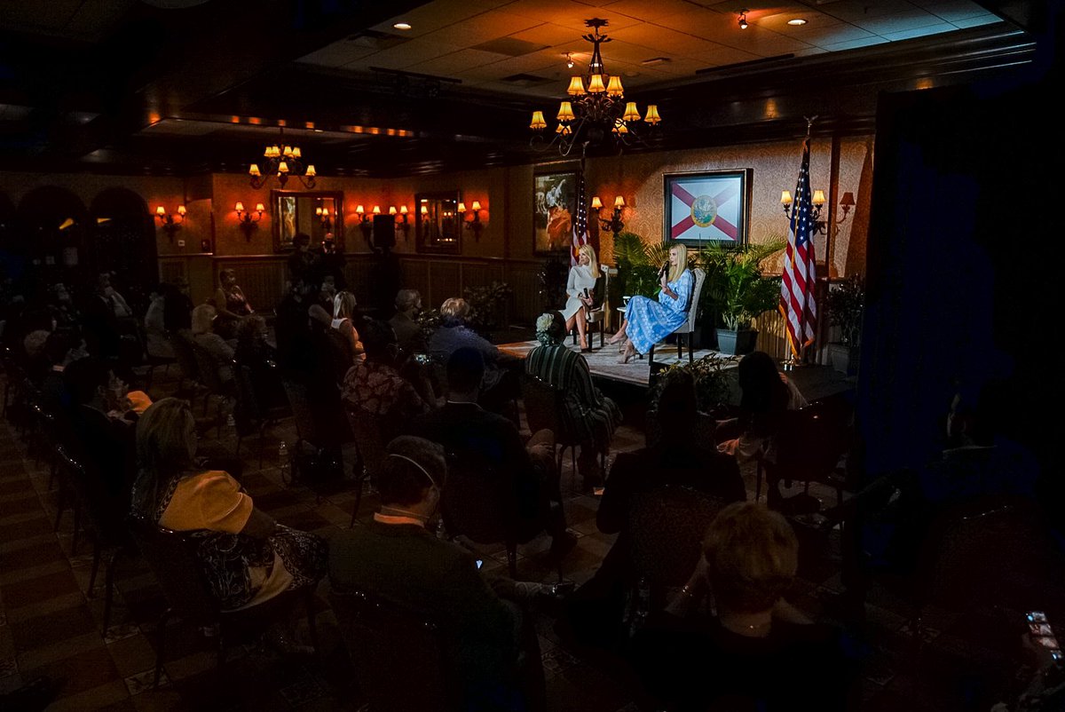 Florida loves Ivanka Trump! 🇺🇸Fireside chat at Tampa’s historic Columbia Restaurant.