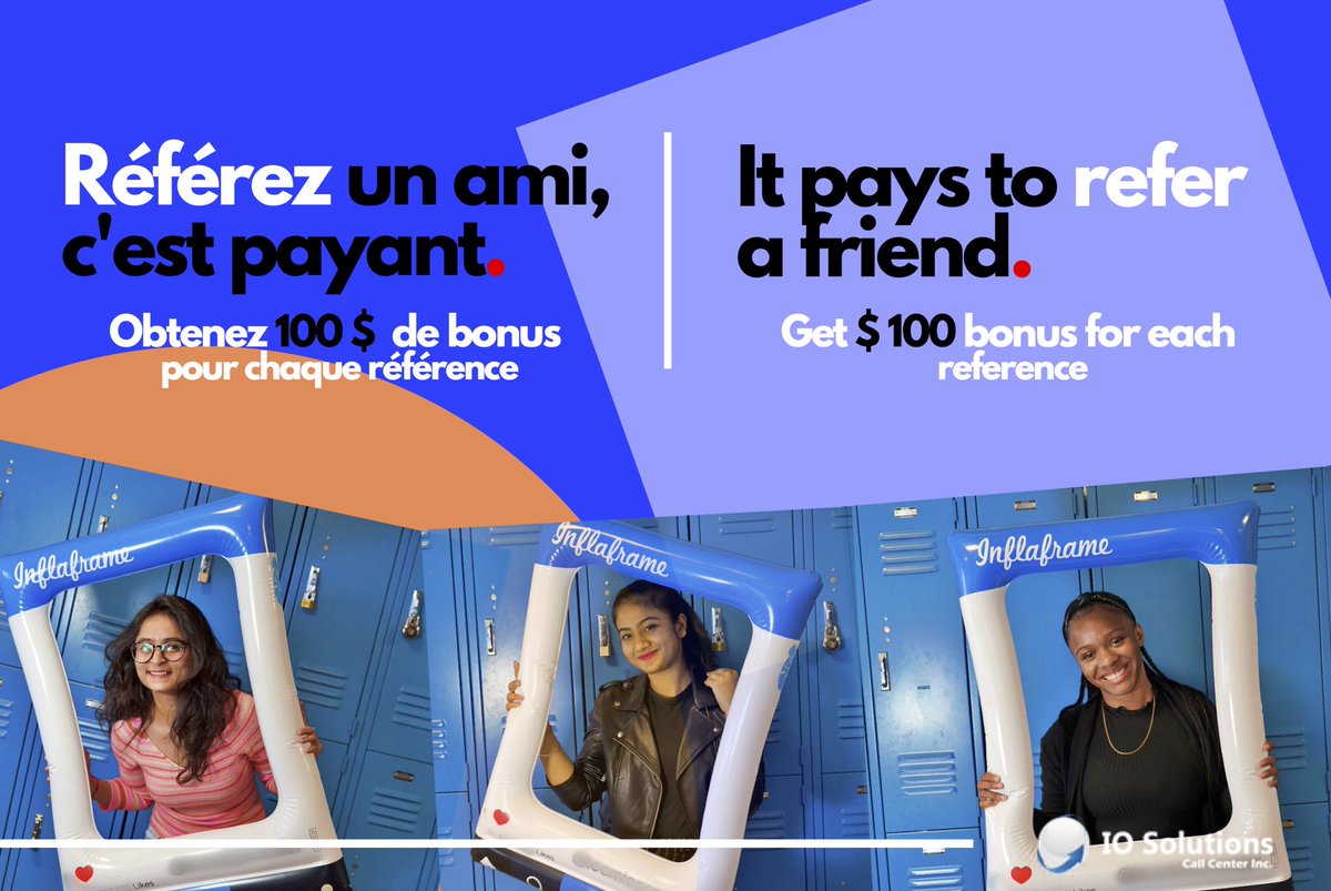 iosolutionsca's tweet image. REFER A FRIEND :: Link in bio for current opportunities 👫👫 RÉFÉREZ UN AMI :: Lien dans la bio pour nos ouvertures de poste #teamiosolutions