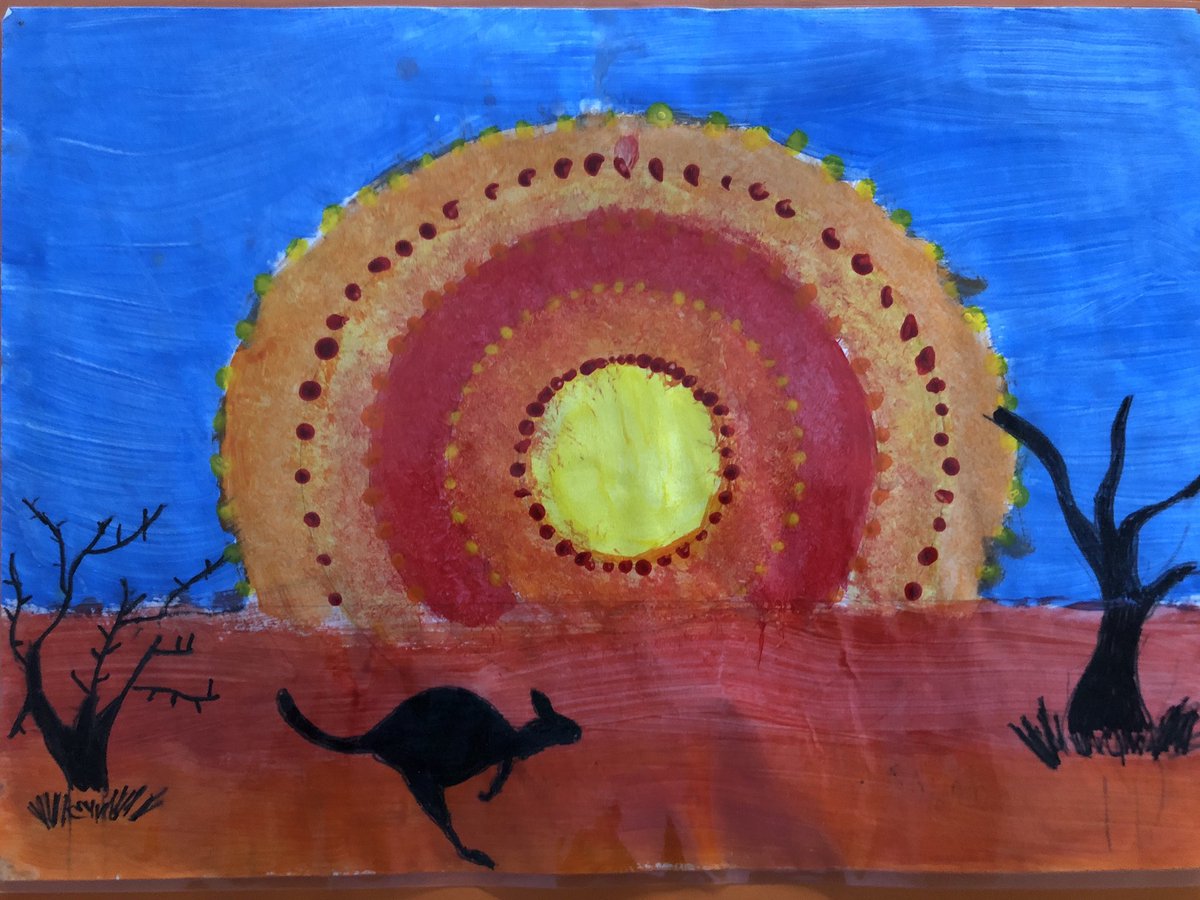Deadly painting by a year 4 student in my cultural group.