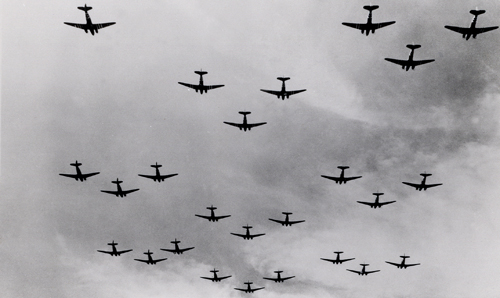 4 of 20:For the German Soldiers and the occupying Dutch, how was the darkening of the skies by thousands and thousands of planes, then parachutes and gliders, perceived?