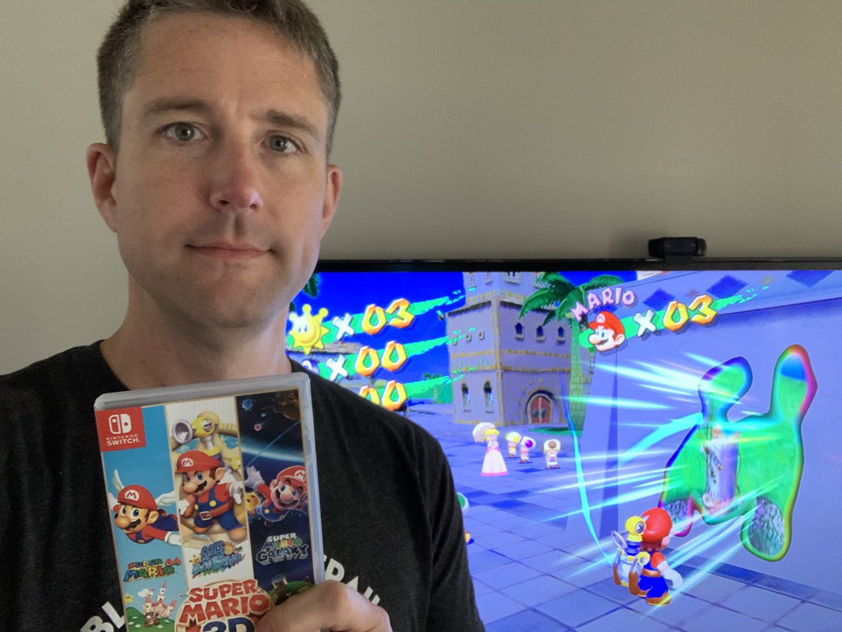 These controls will take some getting used to! But the resolution is great! #Mario3DAllStars #SuperMarioSunshine