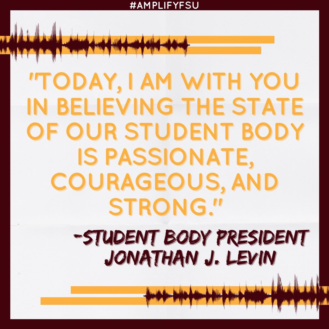 movementfsu's tweet photo. Last night’s State of the Student Body Address celebrated the hard work of all Florida State University student leaders.

We are immensely proud of The Levin-Janvier-Hall Administration and Florida State students for all that they have accomplished thus far! 

#AmplifyFSU https://t.co/DDqRBgAOHs