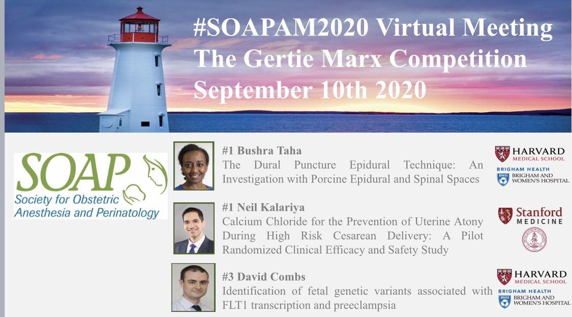 SOAPHQ's tweet image. ...and the #GertieMarx #SOAPAM2020 winners are....congratulations to all participants!!! @BrighamOBAnes @Stanford_obanes @HarvardHealth