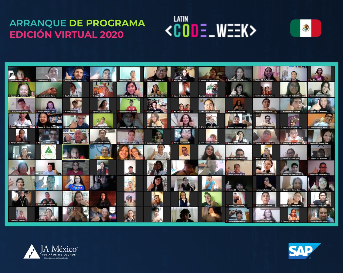 JAMexico_org's tweet photo. Una edición más del @LatinCodeWeek ahora versión digital 📲
Los participantes trabajarán en el mockup de una aplicación que solucione una problemática que beneficie a la sociedad 🌎🎯 | @sapnoticiasmx @sap4good #LatinCoders #LatinCodeWeek https://t.co/Mr2asFkVlX