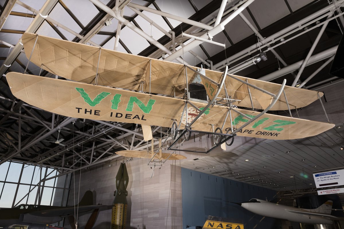 airandspace's tweet photo. #OTD in 1911, Calbraith P. Rodgers departed on the first transcontinental flight across the U.S. by airplane in the Wright EX "Vin Fiz," named after the soft drink advertised on its wings — the first time an aircraft was used for commercial advertising: https://t.co/yLX9sHyoaK https://t.co/DsxV6vNvht