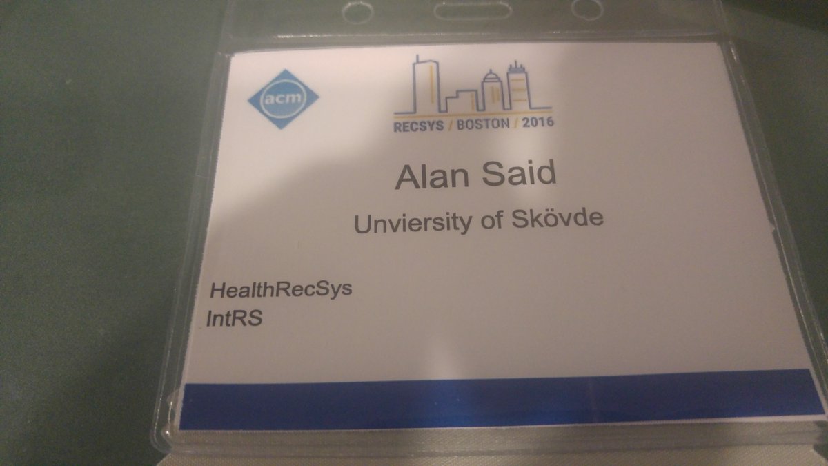 alansaid's tweet image. #recsys2016 - I misspelled university