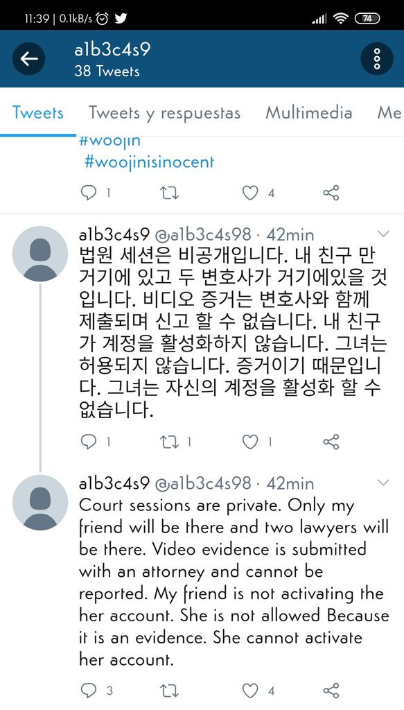 I'm not able to corroborate this yet, but yesterday September 16, a new account was created  @a1b3c4s98, claiming to be  @a1b3c4s9's friend, and that they were with them the day of the alleged sexual harassment. The account posted the following tweets: