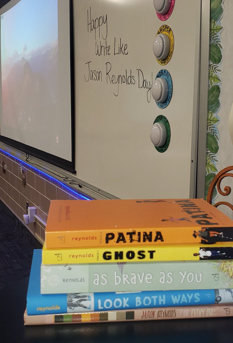 MrsJohnson913's tweet image. We are celebrating @JasonReynolds83 writing with Read &amp;amp; Write Like Jason Reynolds Days in 7th grade! We are studying author's craft by taking a closer look at word choice. Students will write a piece on dreams,goals,&amp;amp; perseverance by utilizing his style of writing.@OakHillJrHigh
