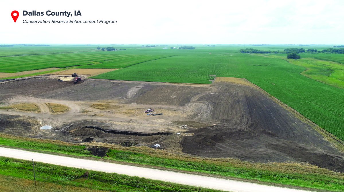 JEOinc's tweet photo. Working with multiple landowners, the Iowa Department of Agriculture and Land Stewardship (IDALS), and a tile drainage district, JEO designed and oversaw construction of this Conservation Reserve Enhancement Program (CREP) nutrient-reducing wetland. https://t.co/oYjxhItbGg