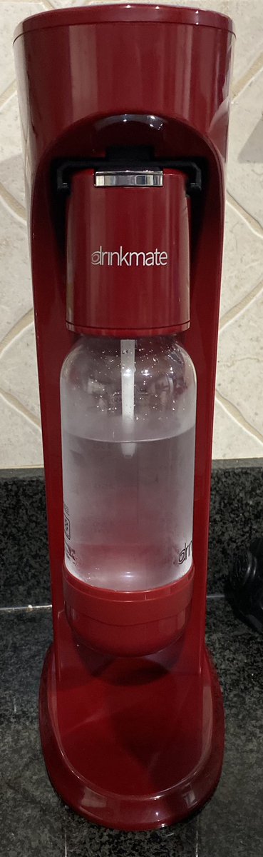 edgeofempty's tweet photo. What totally frivolous thing have you bought during quarantine? Mine is this @DrinkmateUSA personal carbonator. Can make any non-pulpy liquid bubbly. OJ and lemonade are the favorites around here, but plain bubbly water makes me happy too. #madeinthemitten https://t.co/porE3FrHAK
