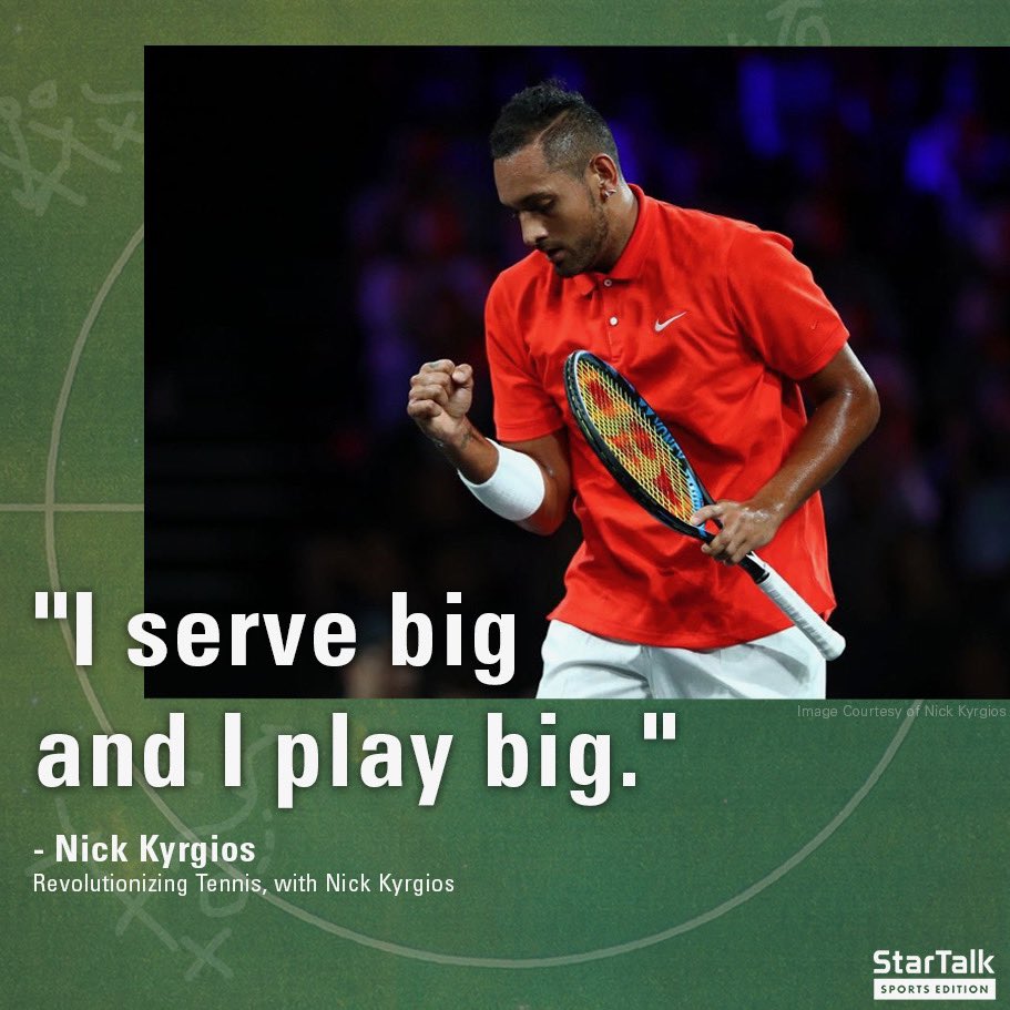 .<a href="/NickKyrgios/">Nicholas Kyrgios</a> knows his game. 🎾