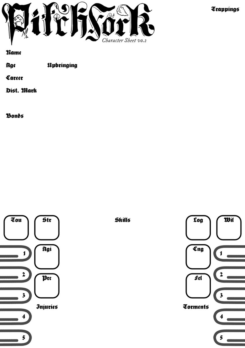 9littlebees's tweet photo. I spent 2.5 hrs on my livestream tonight making playtest character sheets for #PitchforkRPG:
A Google Sheets version
4 versions in #AffinityPublisher: A4, A5, Letter, Half-Letter
Productive night! Links to all versions at the the replay here:
https://t.co/hqK7nDPQIs https://t.co/VDfiRcn2MH