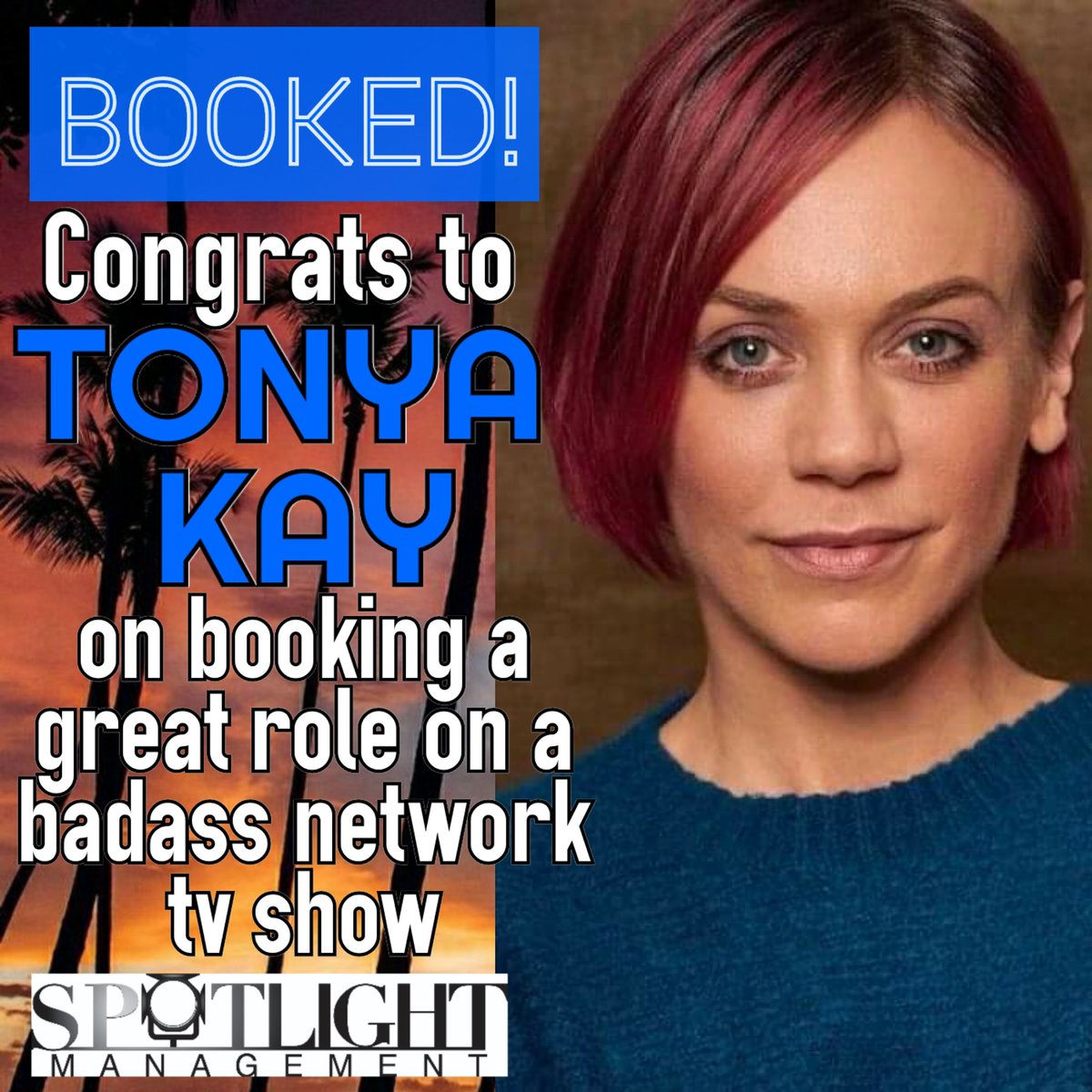 Spotlight_Mgmt's tweet photo. Major Kudos to Tonya Kay for booking an awesome role in a major television show. Way to represent Team Spotlight! โข โข โข โข โข
#SpotlightManagement #TonyaKay #BookingActor #TelevisionBooking #WorkingActor #NetworkShow https://t.co/aKtOwgVWLw