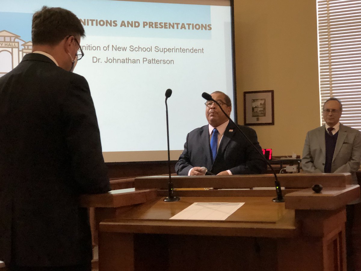 Dr. Jonathan Patterson is welcomed by the Fayetteville Mayor and City Council. #ExcellenceandCreativity!  Continues!!