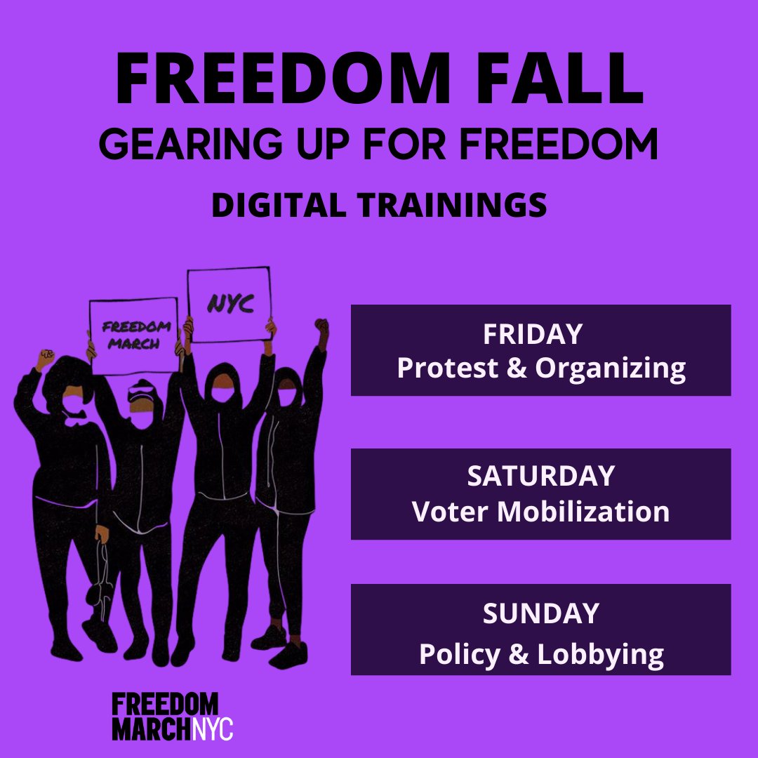 Sign up for TOMORROW's (virtual) #organizer training! Make sure they show up for every election and hold your elected officials accountable. ⁠
⁠
If you want to learn about planning a rally or creating policy change, now's the time. Pull up. This is Freedom Fall.