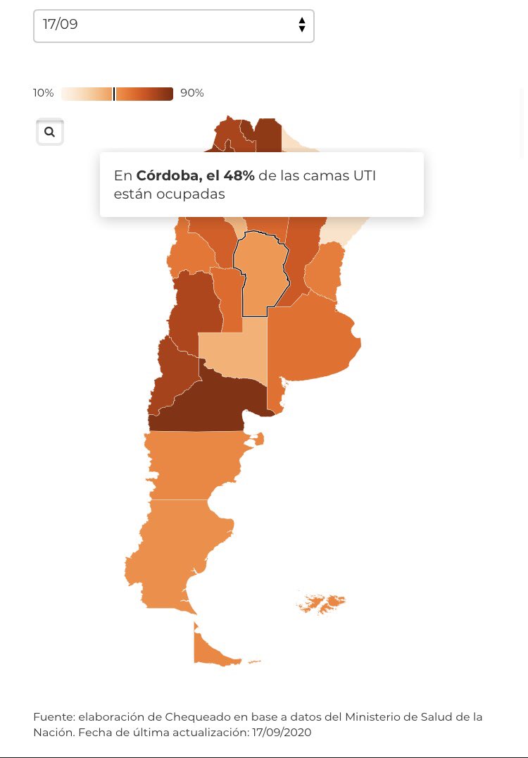🦠Coronavirus🦠
🟠Récord de casos en el país y en Córdoba hoy
🛏Gran aumento de ocupación de camas UTI en Córdoba: pasó de 24% a 48% en 7 días
☠️La tasa de letalidad del virus en Argentina🇦🇷⬆️2,07%, y en Córdoba⬇️1,35%.